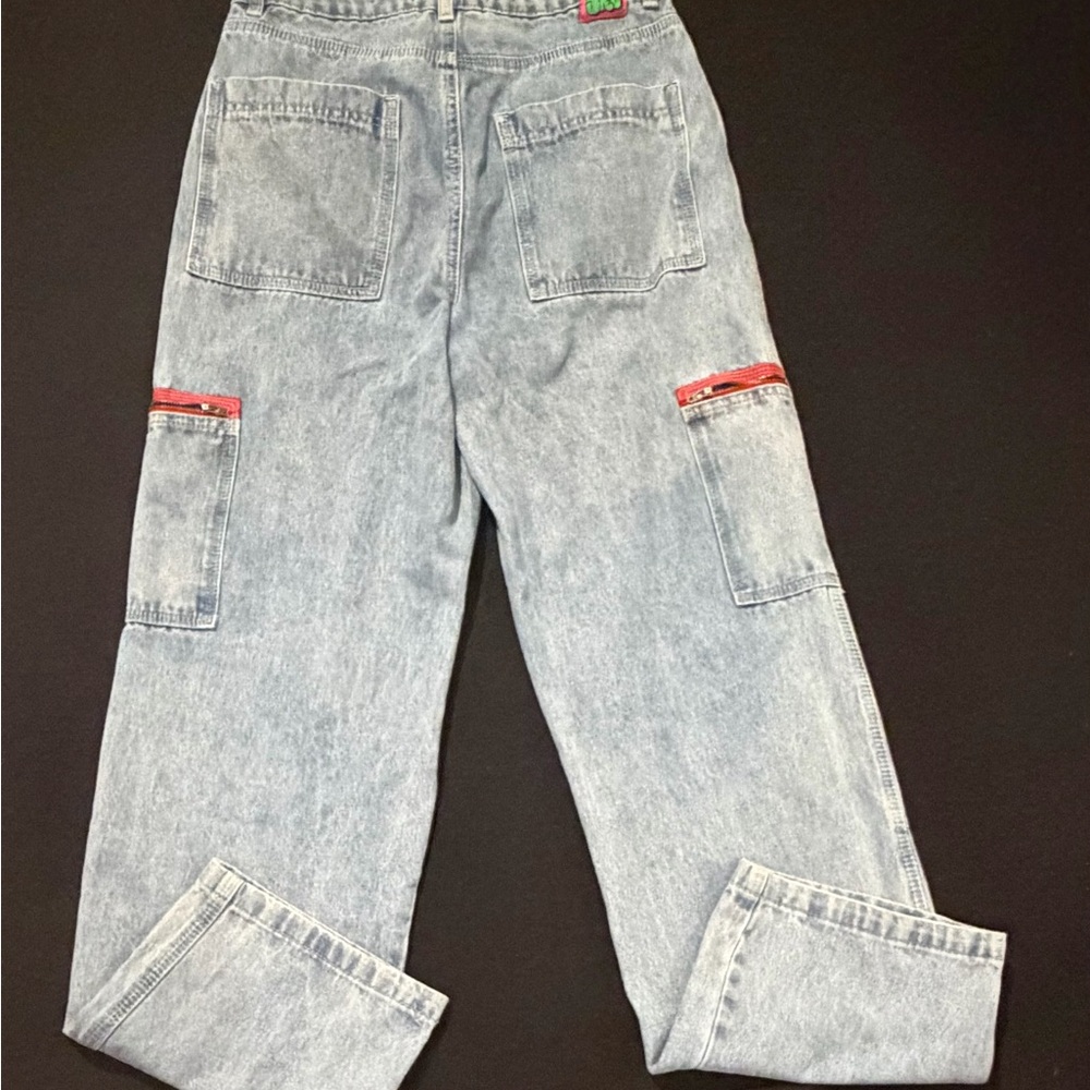 Empyre Jeans Size 4 Blue Denim Tori 90s Y2K Skater Casual Cargo Pockets Hip - Picture 6 of 8